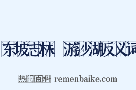 东坡志林·游沙湖反义词是什么意思的图片